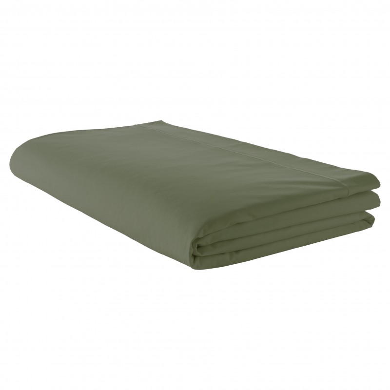 drap plat uni percale kAKI