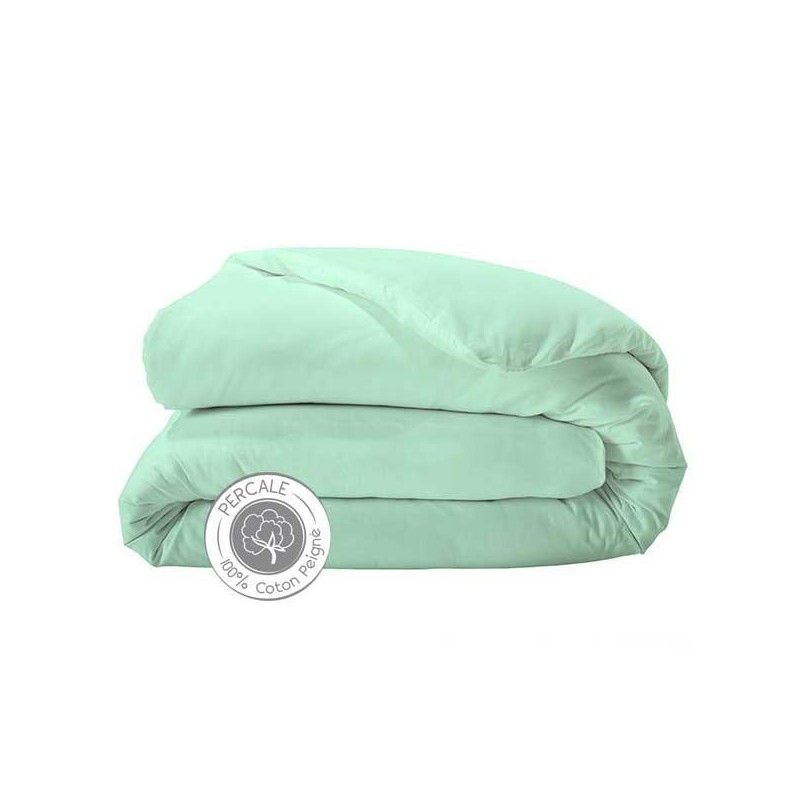 Housse de couette PERCALE DE COTON Tradilinge CELADON