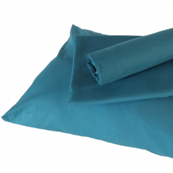 Drap housse en coton 57 fils 70x140 cm BEBE bleu canard, par