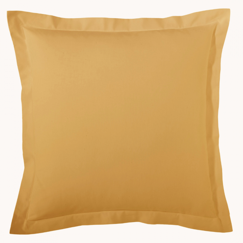 Taie d'oreiller unie percale Ambre