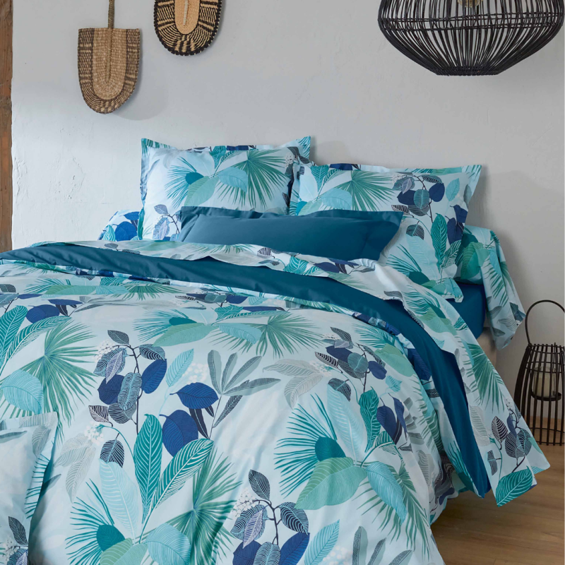 Taie percale Tradilinge MOOREA COBALT