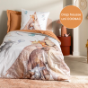 Drap housse percale Tradilinge TIPI - Coloris COGNAC Drap housse percale Tradilinge TIPI - Coloris COGNAC