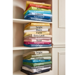 Drap housse Uni sur-mesure Tradilinge, 100% coton 57 fils/cm²