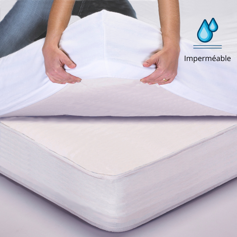 protège matelas molleton enduit PVC imperméable - Tradilinge