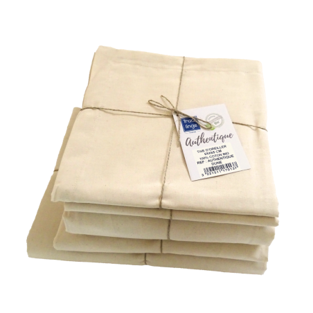 Taie d'oreiller en coton BIO - coloris Dune - gamme AUTHENTIQUE