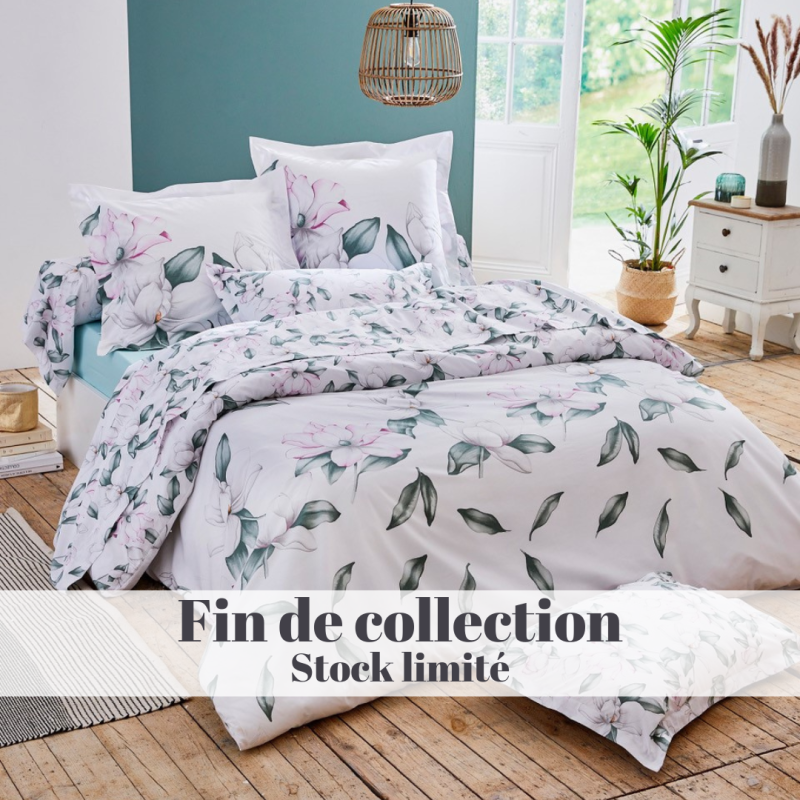 Housse de couette percale Tradilinge MAGNOLIA SAUGE