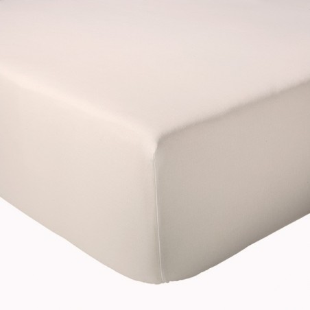 Drap housse percale Tradilinge MARLOW ACIER - Coloris BEIGE