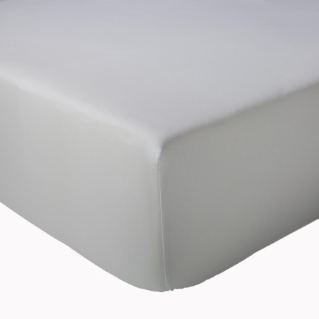 Sur mesure drap housse 160x200cm bonnets 40cm satin de coton coloris PERLE