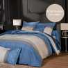 Drap housse satin Tradilinge uni SABLE (Tiago Indigo) Drap housse satin Tradilinge uni SABLE (Tiago Indigo)