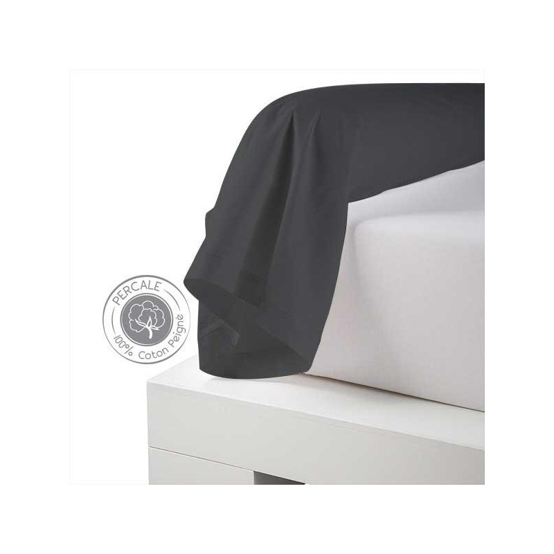 traversin percale anthracite