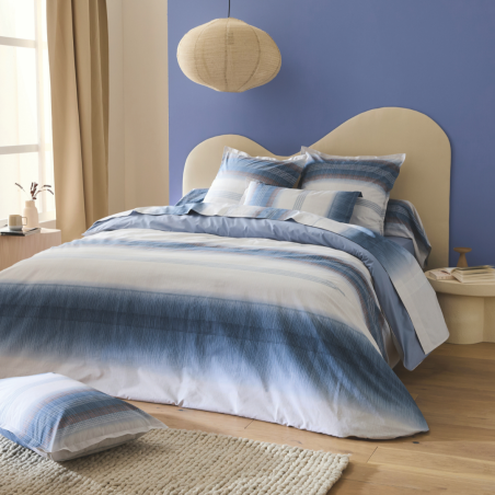 Housse de couette percale Tradilinge ESTEBAN BLEU