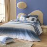 Housse de couette percale Tradilinge ESTEBAN BLEU Housse de couette percale Tradilinge ESTEBAN BLEU