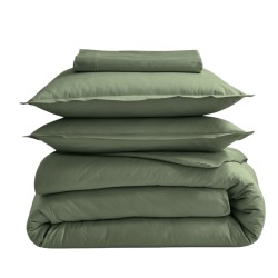 Housse de couette percale Tradilinge KAKI