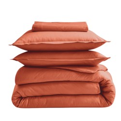 Drap housse en coton Bio - coloris OCRE - Gamme AUTHENTIQUE