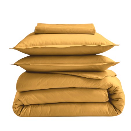 Traversin en coton Bio - coloris MIRABELLE - Gamme AUTHENTIQUE