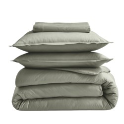 Drap housse en coton Bio - coloris BRONZE - Gamme AUTHENTIQUE