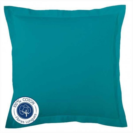 Taie 100% coton Bleu Paon