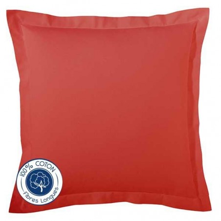 Taie 100% coton Corail