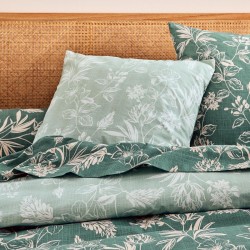 Taie percale Tradilinge ÉLOÏSE CYPRÈS