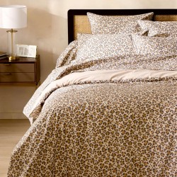 Housse de couette percale Tradilinge FAUVE BEIGE
