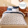 Drap housse satin Tradilinge uni BLANC (Lilou Marine)