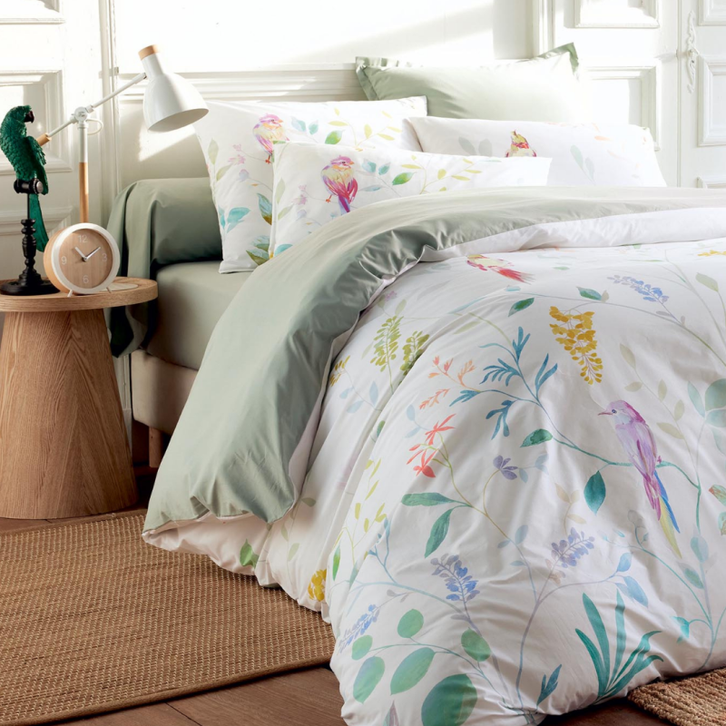 Traversin percale Tradilinge uni SAUGE (Zéphyr)