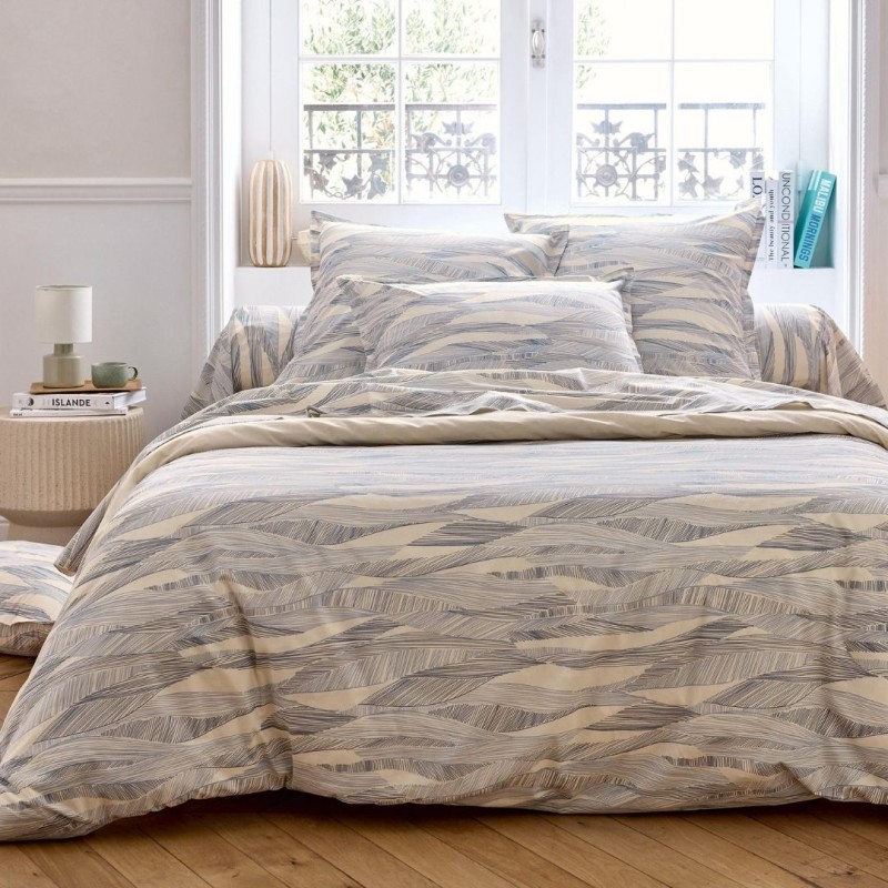 Drap 100% coton Tradilinge ONDE BLEU