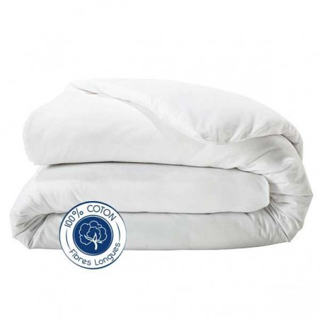 Housse de couette 100% coton Blanc