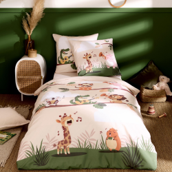 Housse de couette percale Tradilinge JUNGLE BAND