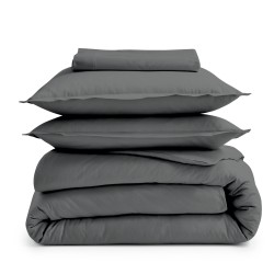 Drap plat 100% coton Tradilinge CARBONE