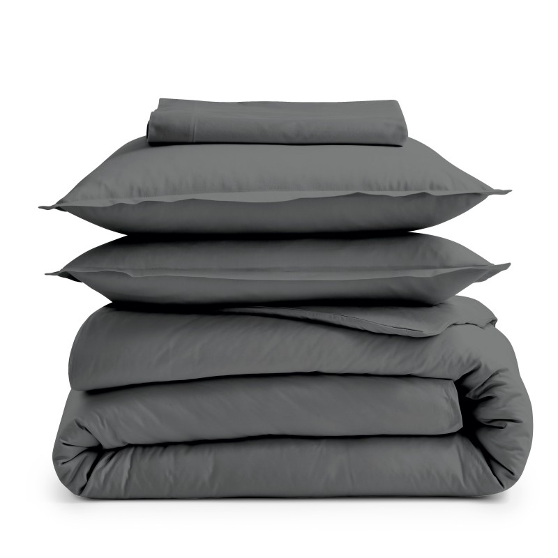 Housse de couette 100% coton Tradilinge CARBONE