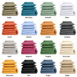 Drap housse Uni sur-mesure Tradilinge, 100% coton 57 fils/cm²