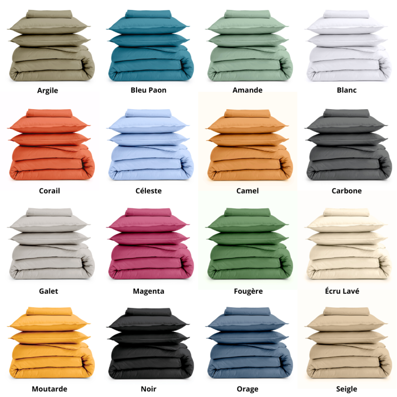 Drap housse Uni sur-mesure Tradilinge, 100% coton 57 fils/cm²