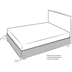 Plateau cache sommier 100% coton Tradilinge