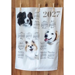 Torchon CALENDRIER 2027 CHIENS