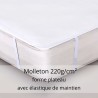 Protège matelas forme PLATEAU molleton 220g/m² - Tradilinge