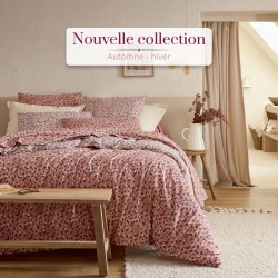 Housse de couette 100% coton Tradilinge MORGANE PRUNE
