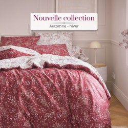 Housse de couette satin Tradilinge LILOU BORDEAUX