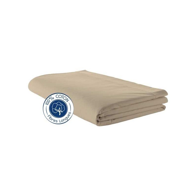 Drap plat 100% coton Seigle