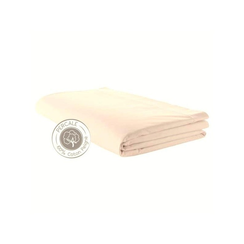 Drap plat Percale Coquille