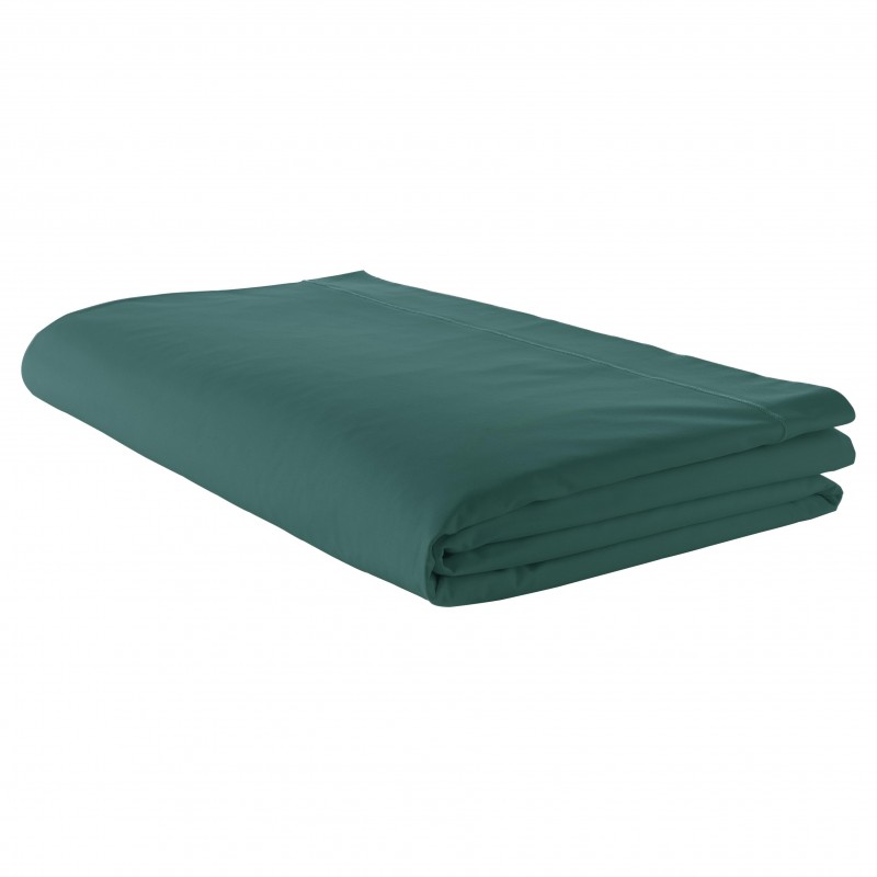 Drap plat Percale Tradilinge ÉMERAUDE