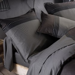 Traversin satin de coton Tradilinge ENZO NOIR