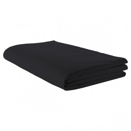 Drap uni coton Noir