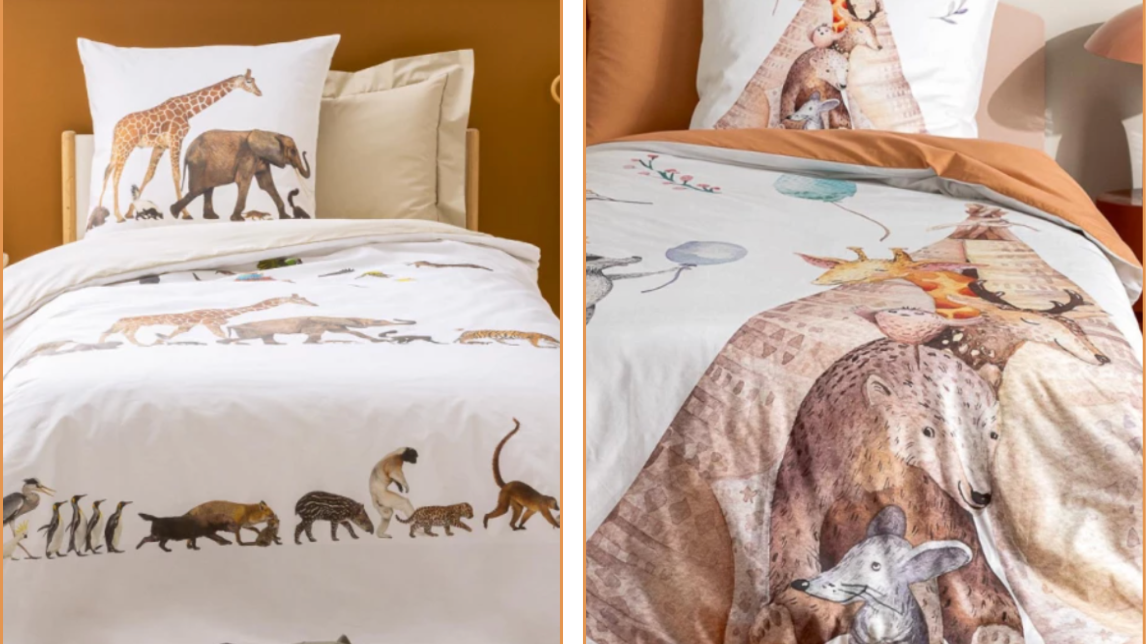 linge de lit enfant animaux