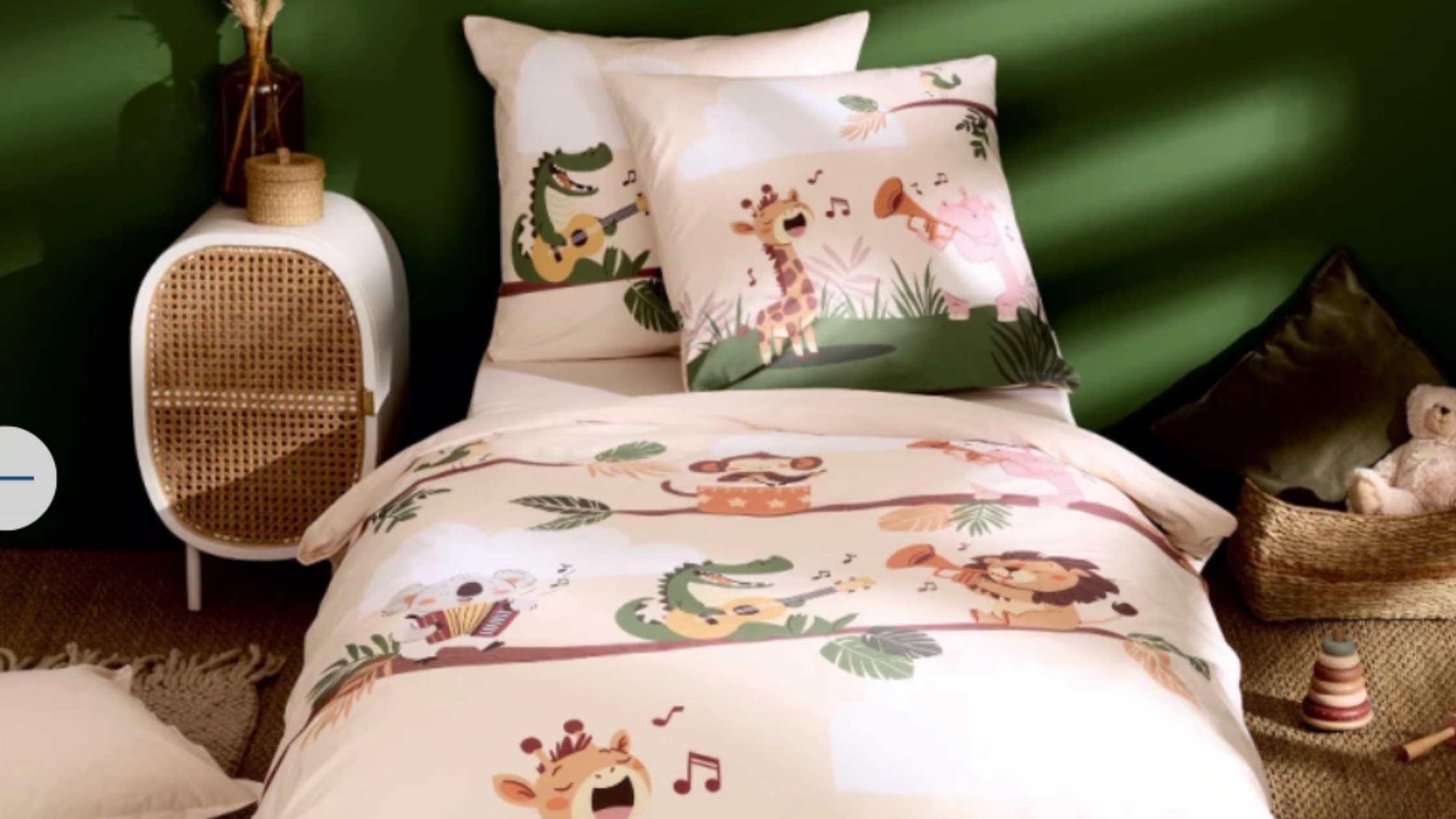 linge de lit enfant jungle band
