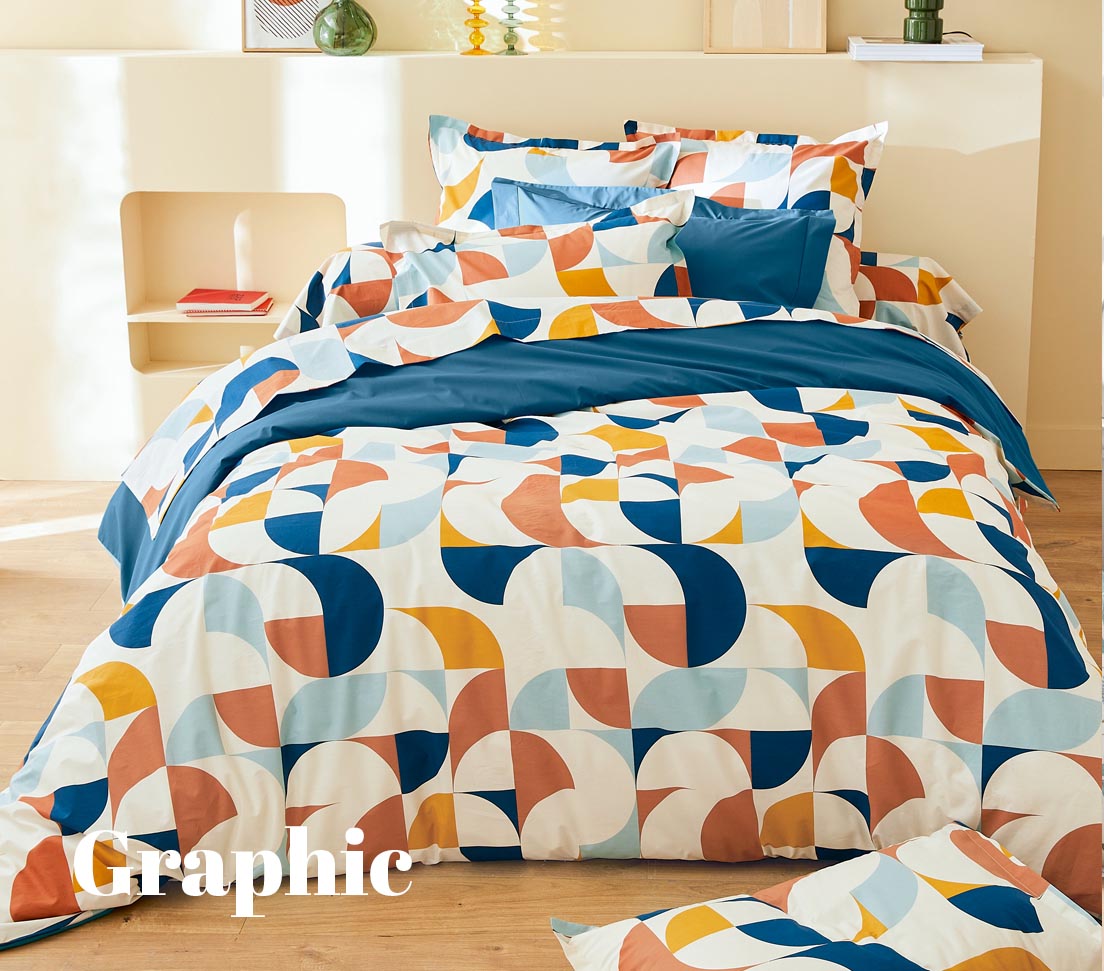 graphic bed linen
